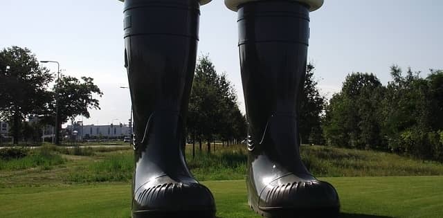 giant pair of rubber boots