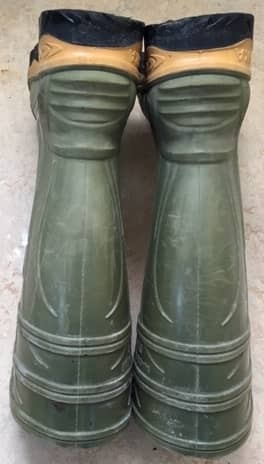 The back of a pair of Cofra rubber boots