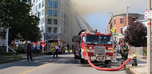 Fire Fighters putting out a fire